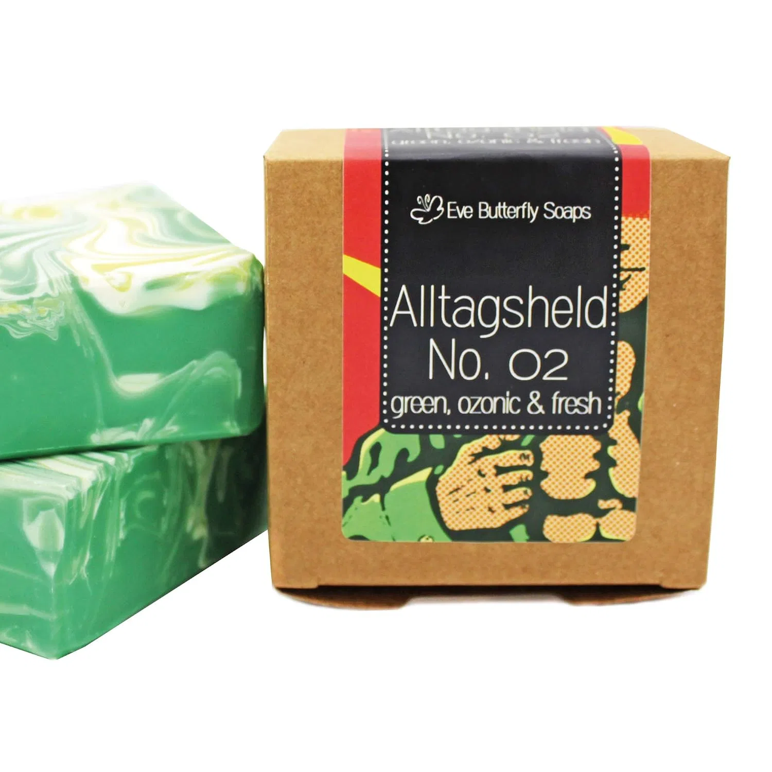 Мыло Natural Soap Everyday Hero N°2, EveButterflySoaps, 120 г, Зеленый — фото 3