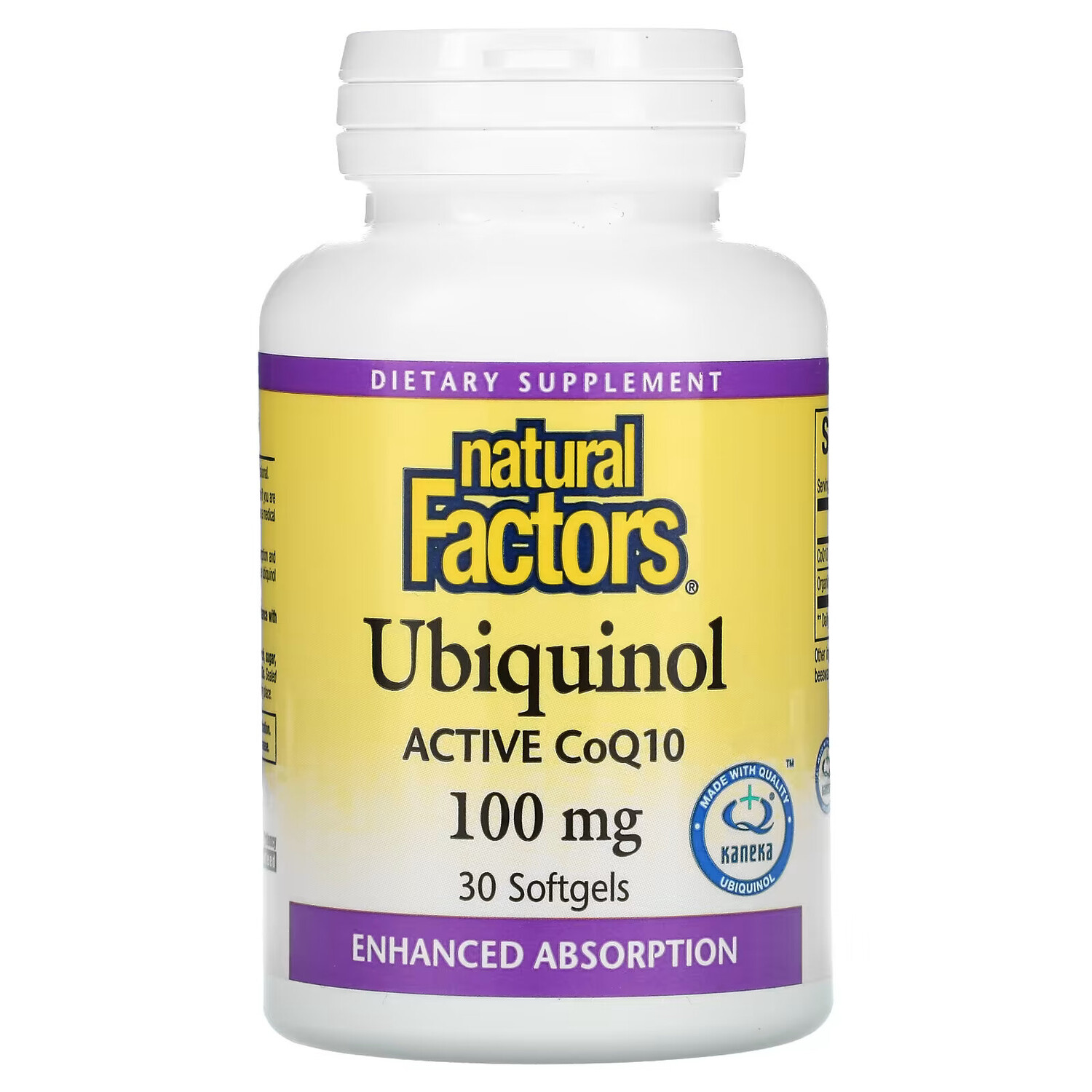 

Natural Factors, Убихинол, активный коэнзим Q10, 100 мг, 30 мягких таблеток