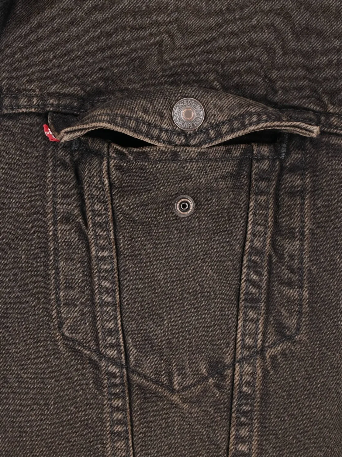 Джинсовая куртка с воротником шерпа Levi's, коричневый — фото 2