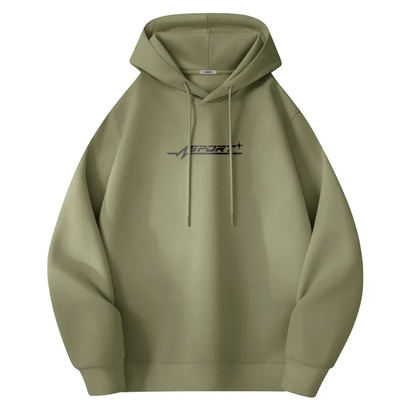 Детская худи свободного кроя MINISO, Gray Pea Green