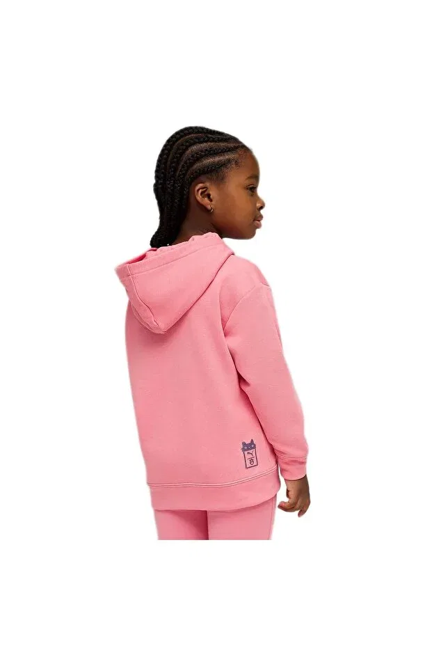 Детские свитшот для девочек с принтом Graphic Girls' Sweatshirt Puma, Off White — фото 2