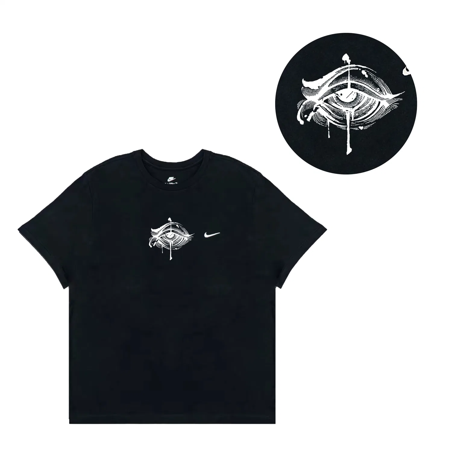 Футболка Nike Sportswear с круглым вырезом черная — фото 4