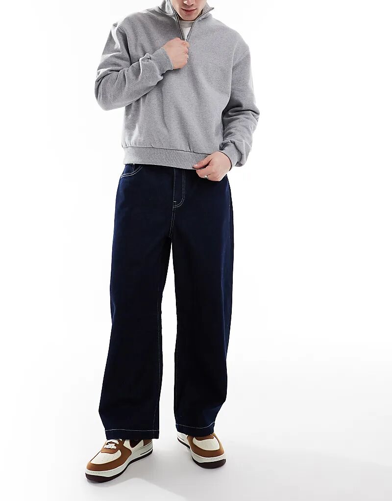 

Джинсы-подковы цвета индиго ASOS DESIGN