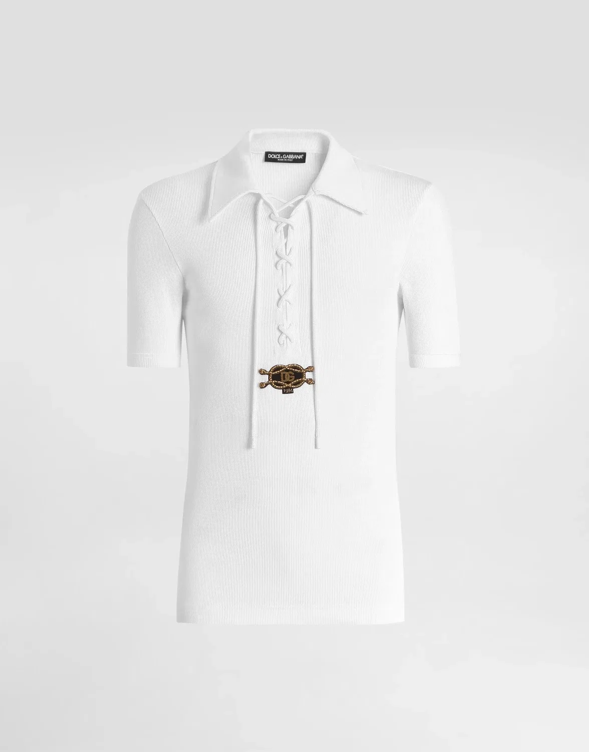 DOLCE & GABBANA Рубашка серафино из хлопкового интерлока