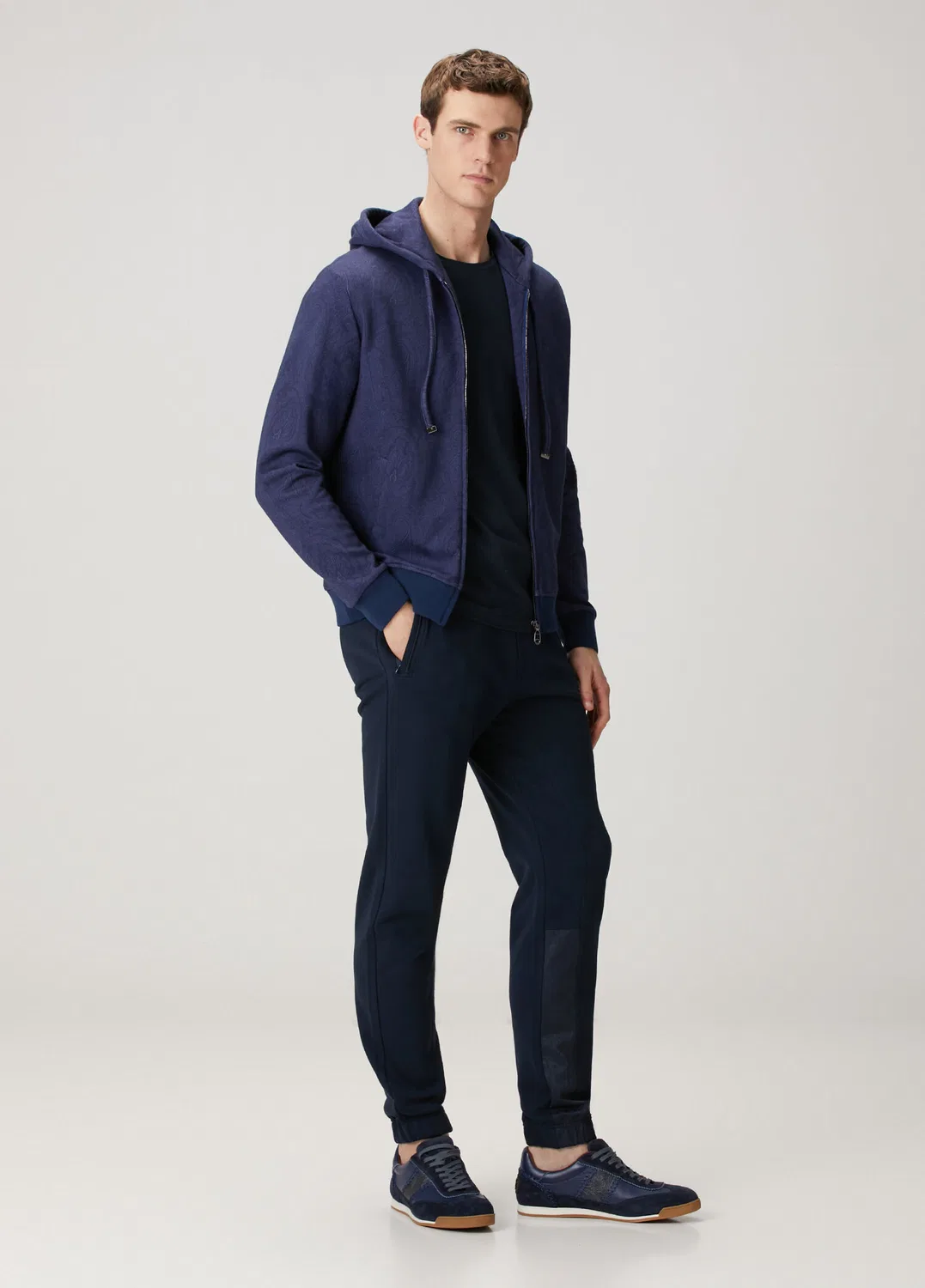 Свитшот с этническим принтом Etro, navy — фото 2