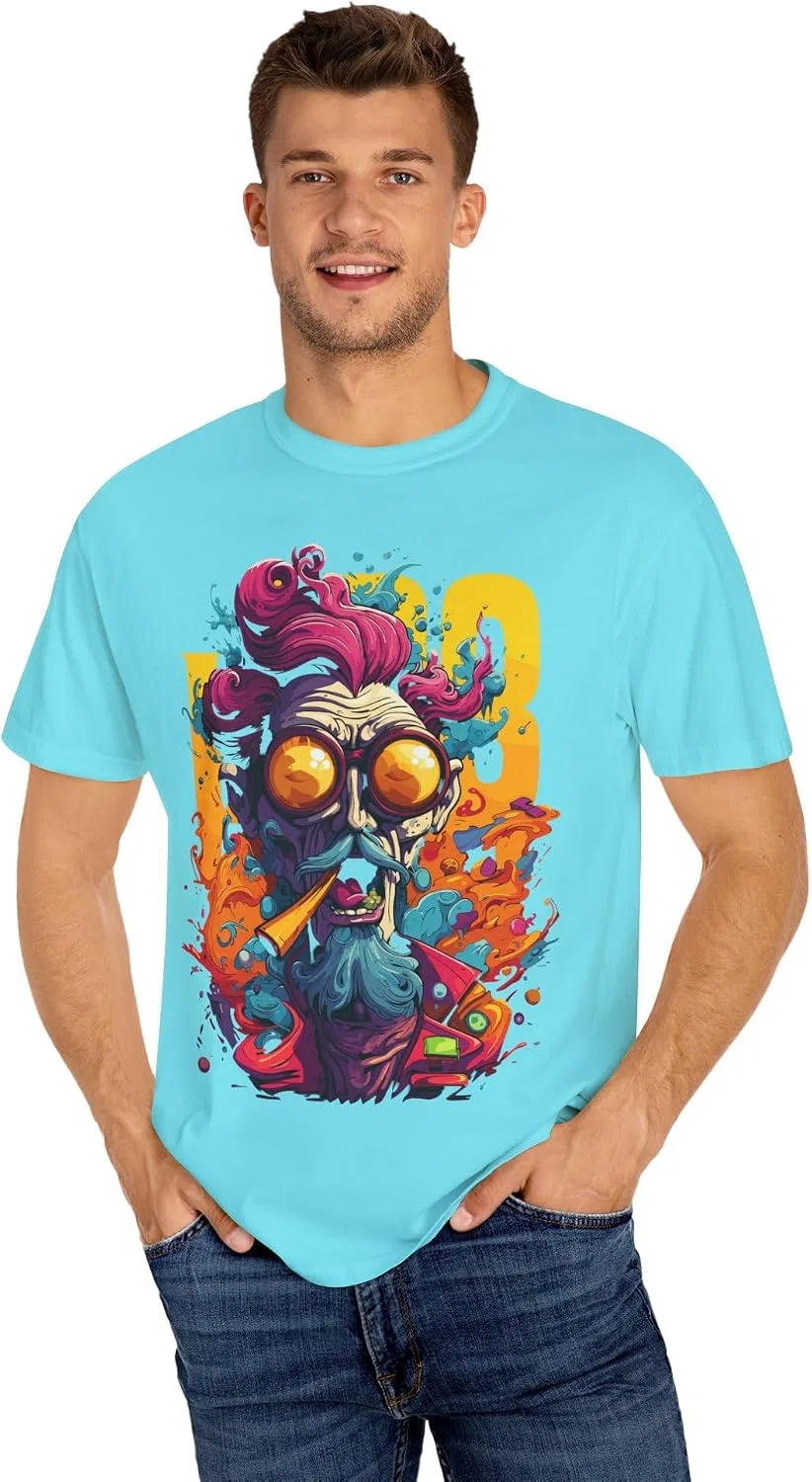 Унисекс футболка с графическим принтом Comfort Colors 1717, Lagoon Blue — фото 4