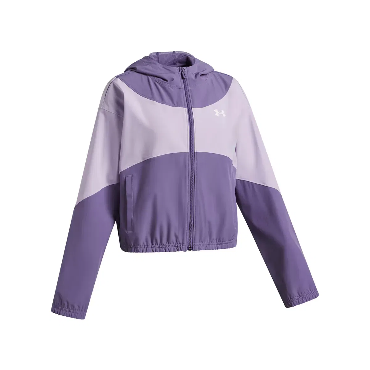 Детская куртка для мальчиков с принтом UA Rival Woven HD Jacket Under Armour, Purple — фото 3