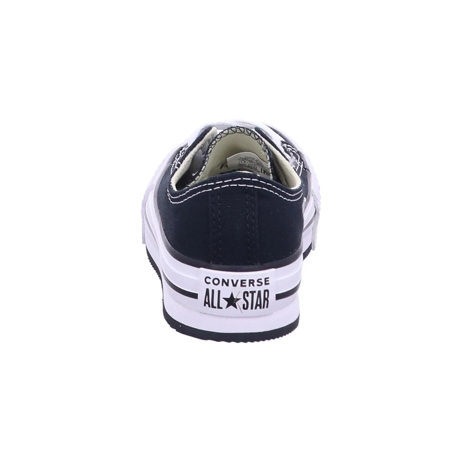 Детские кроссовки для девочек на платформе Converse, Black White Black — фото 4