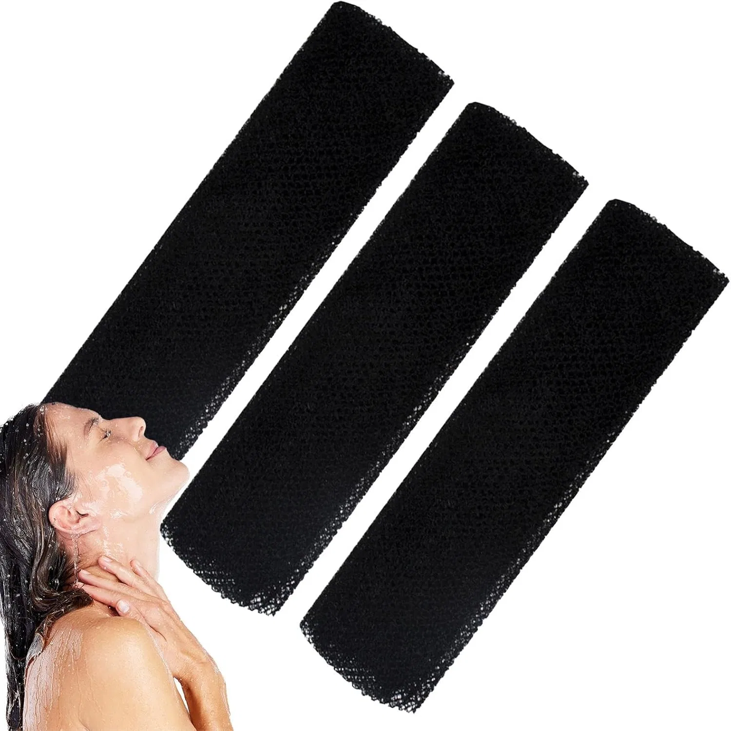 Африканская мочалка-сетка, Nylon, 3 шт, Schwarz Generisch