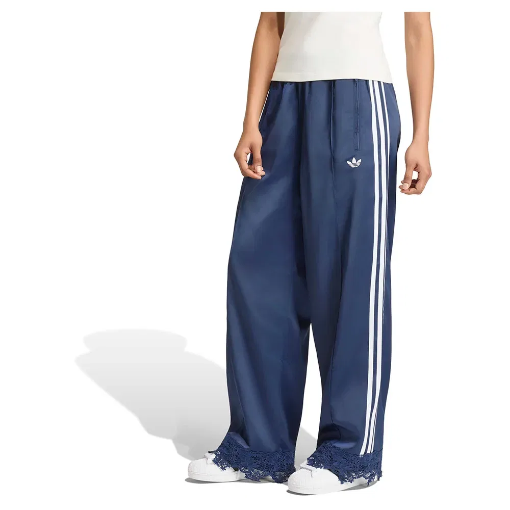 Брюки спортивные Satin Lace Firebird Track Loose Adidas Originals, синий