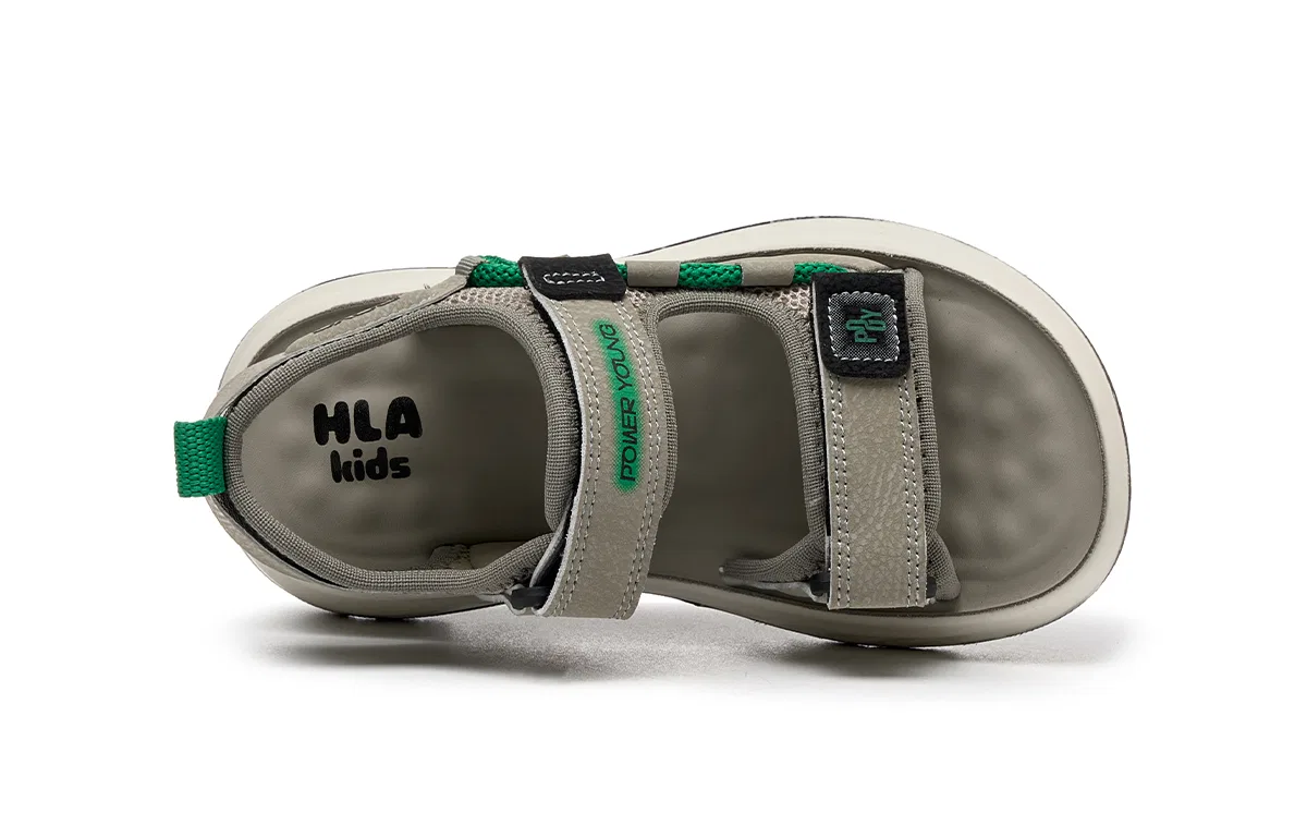 Детские сандалии из синтетической кожи HLA, Khaki Green — фото 4