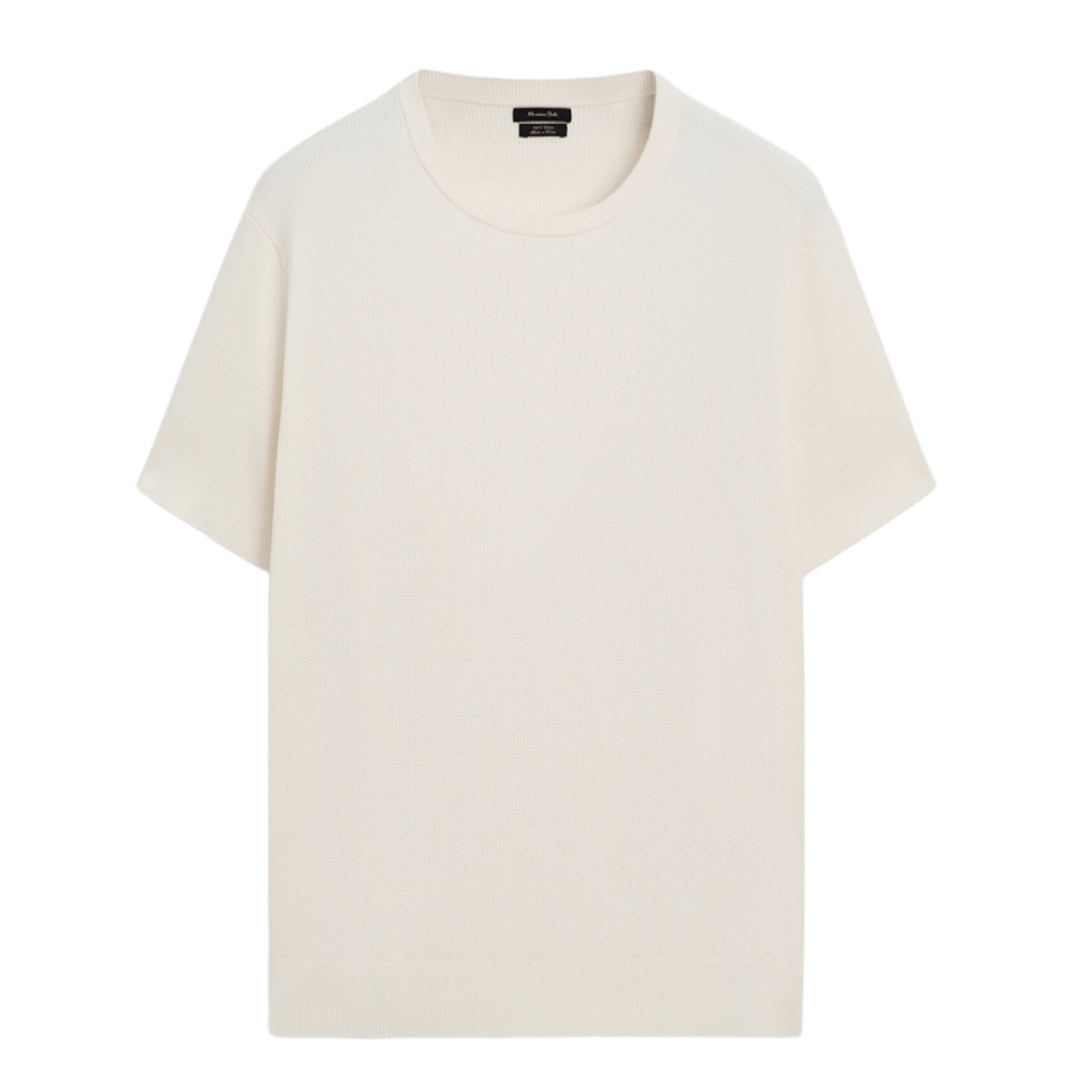 

Футболка Massimo Dutti Cotton knit with short sleeves, кремовый, Бежевый, Футболка Massimo Dutti Cotton knit with short sleeves, кремовый