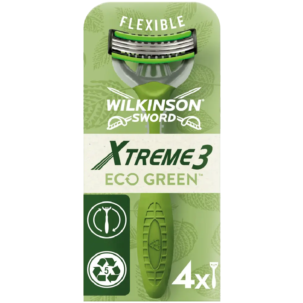 

Wilkinson Sword Xtreme3 Eco Green одноразовые бритвы для мужчин, 4 шт.