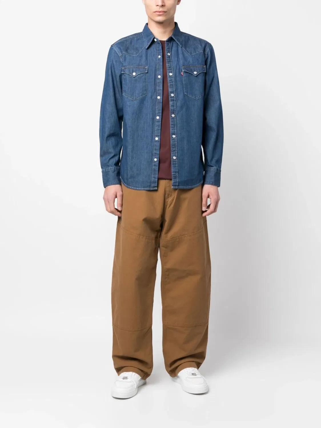 Levi's Рубашка джинсовая синяя — фото 4