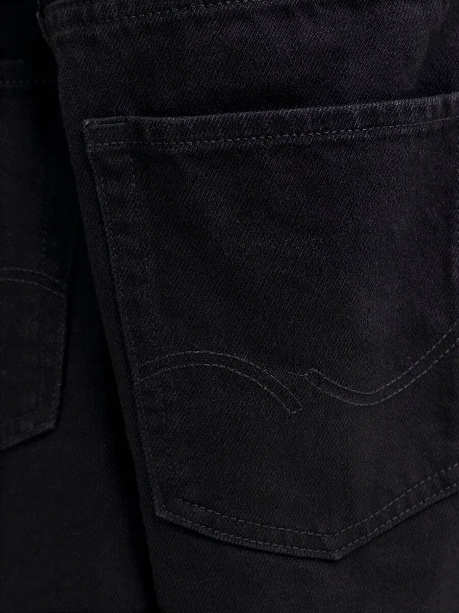 Шорты Jack & Jones Junior Baggy Jeans 'JJICHRIS JJORIGINAL' из черного денима — фото 2