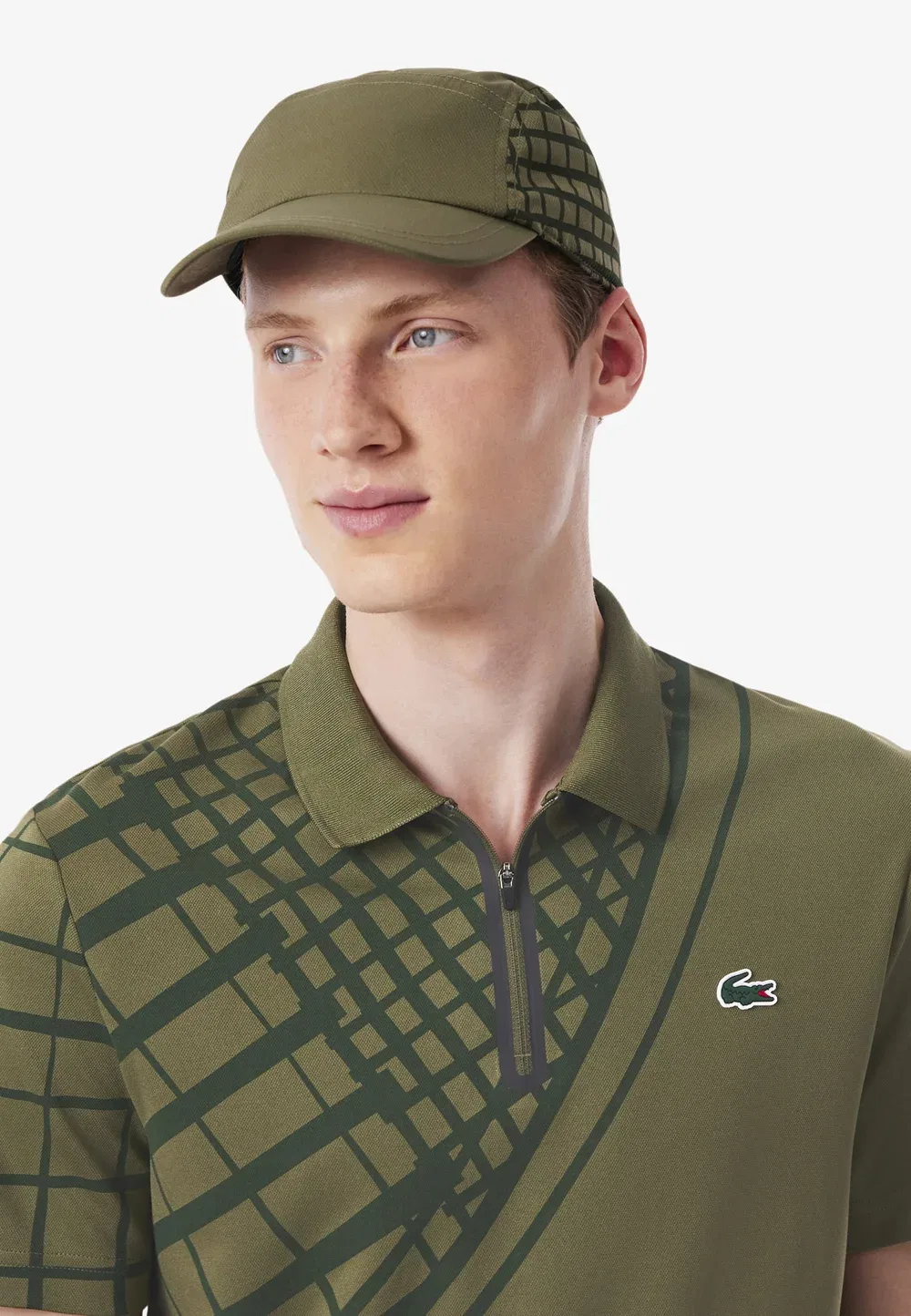 Рубашка поло Lacoste, Vert Kaki-Ef — фото 4