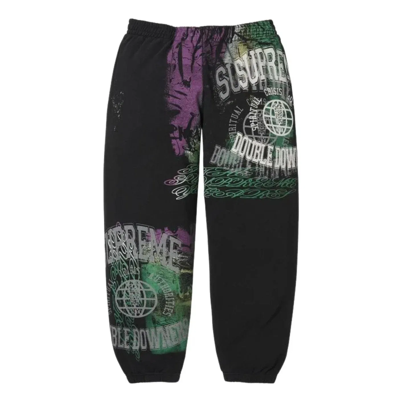 Мужские спортивные штаны с принтом Overprint Supreme, черный