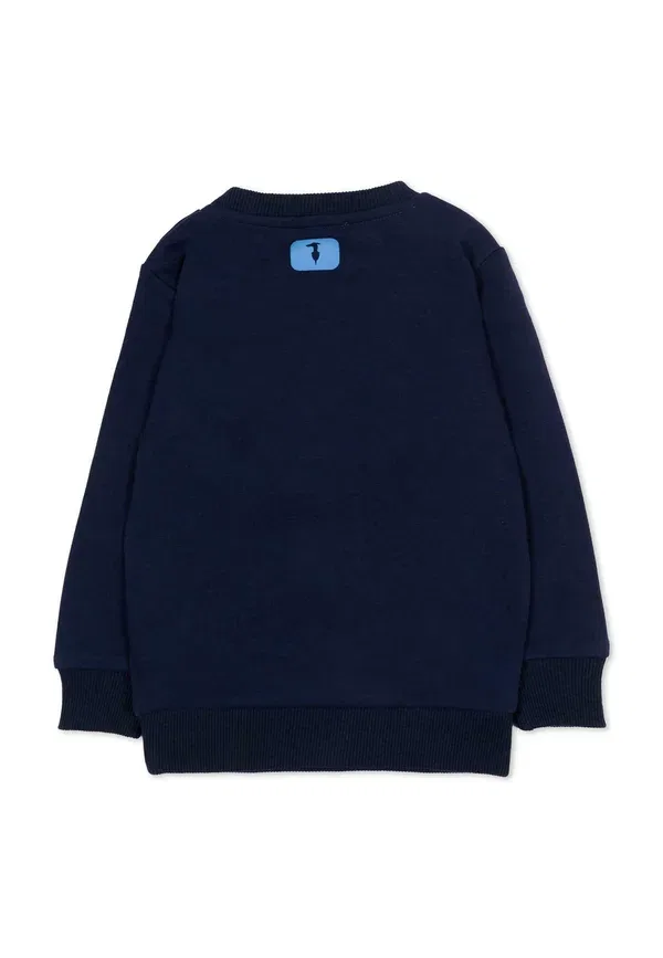 Худи хлопковое Sweatshirt Tru Trussardi Junior, синий — фото 2