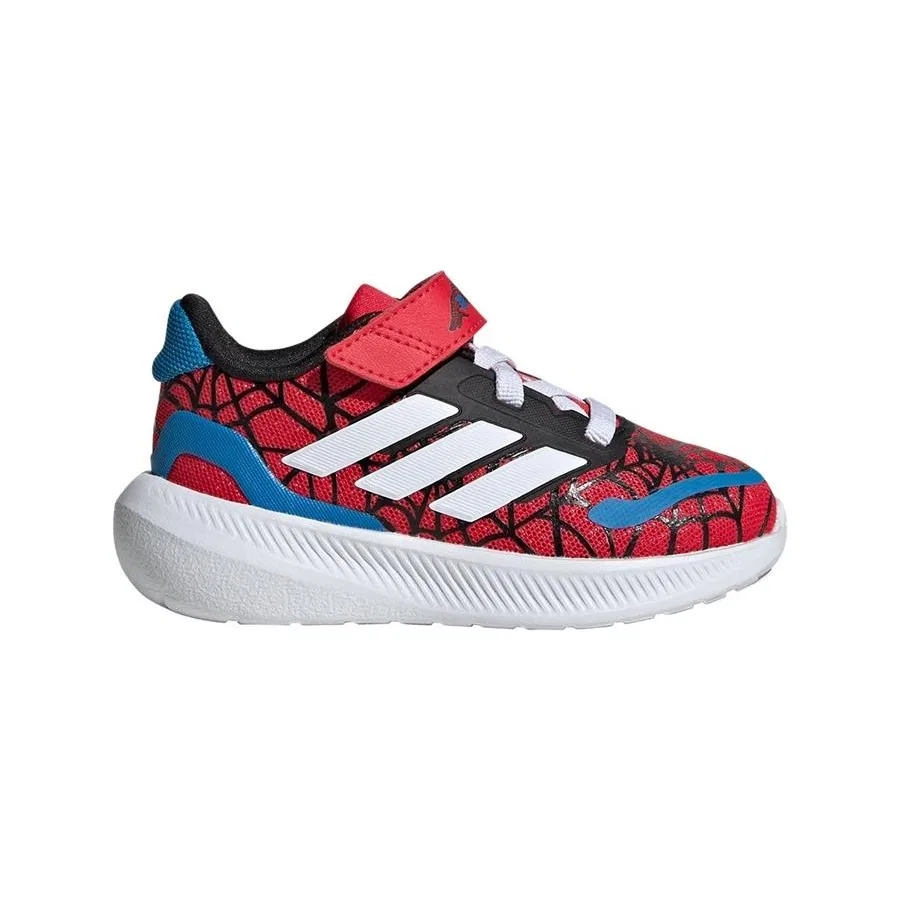 Детские кроссовки с принтом RUNFALCON SPIDER-MAN EL I, adidas, Красно-белый