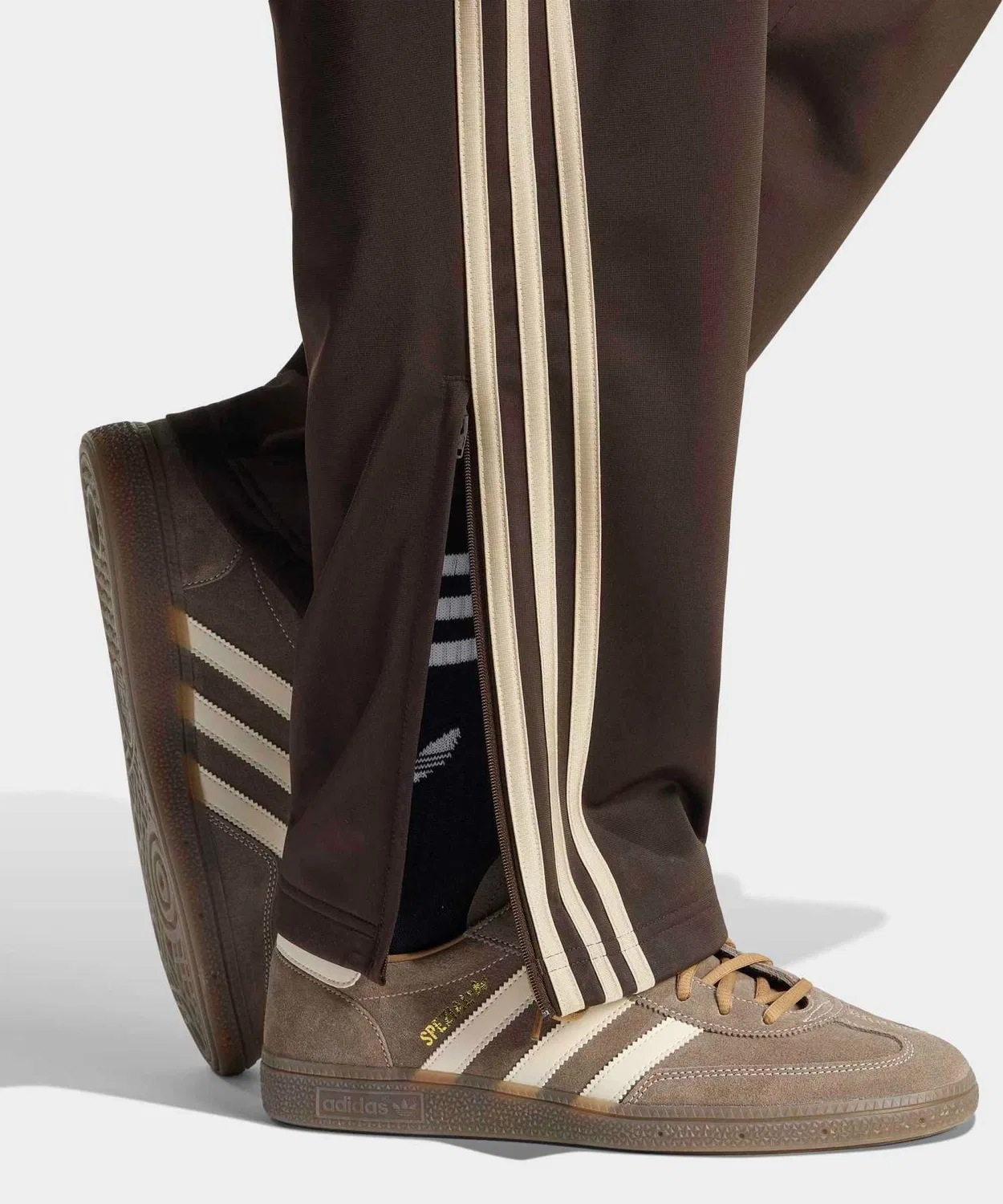Мужские спортивные штаны с регулируемым поясом Firebird Track Pants Adidas, Brown — фото 4
