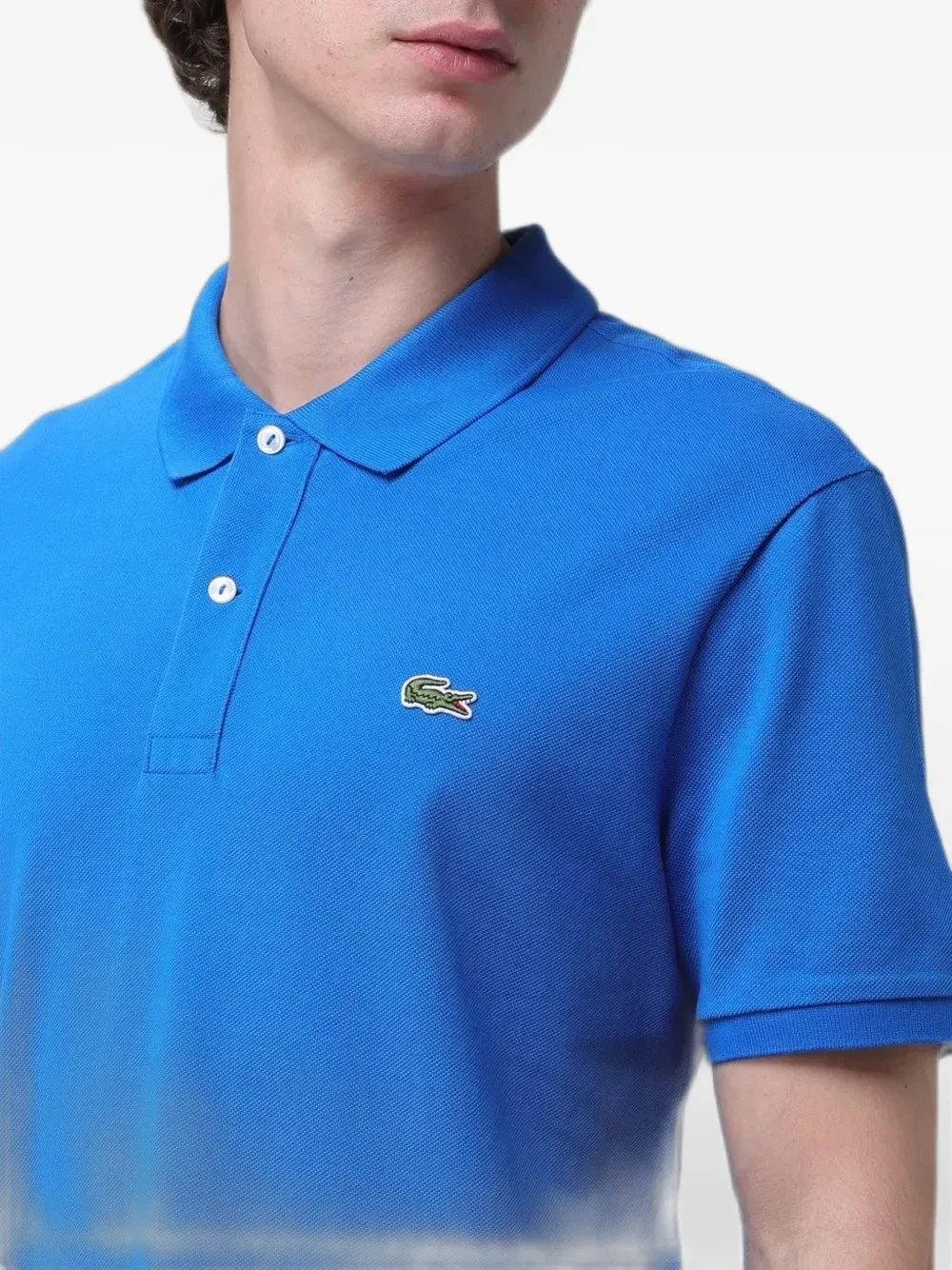 Рубашка-поло пике с нашивкой-логотипом Lacoste, синий — фото 3