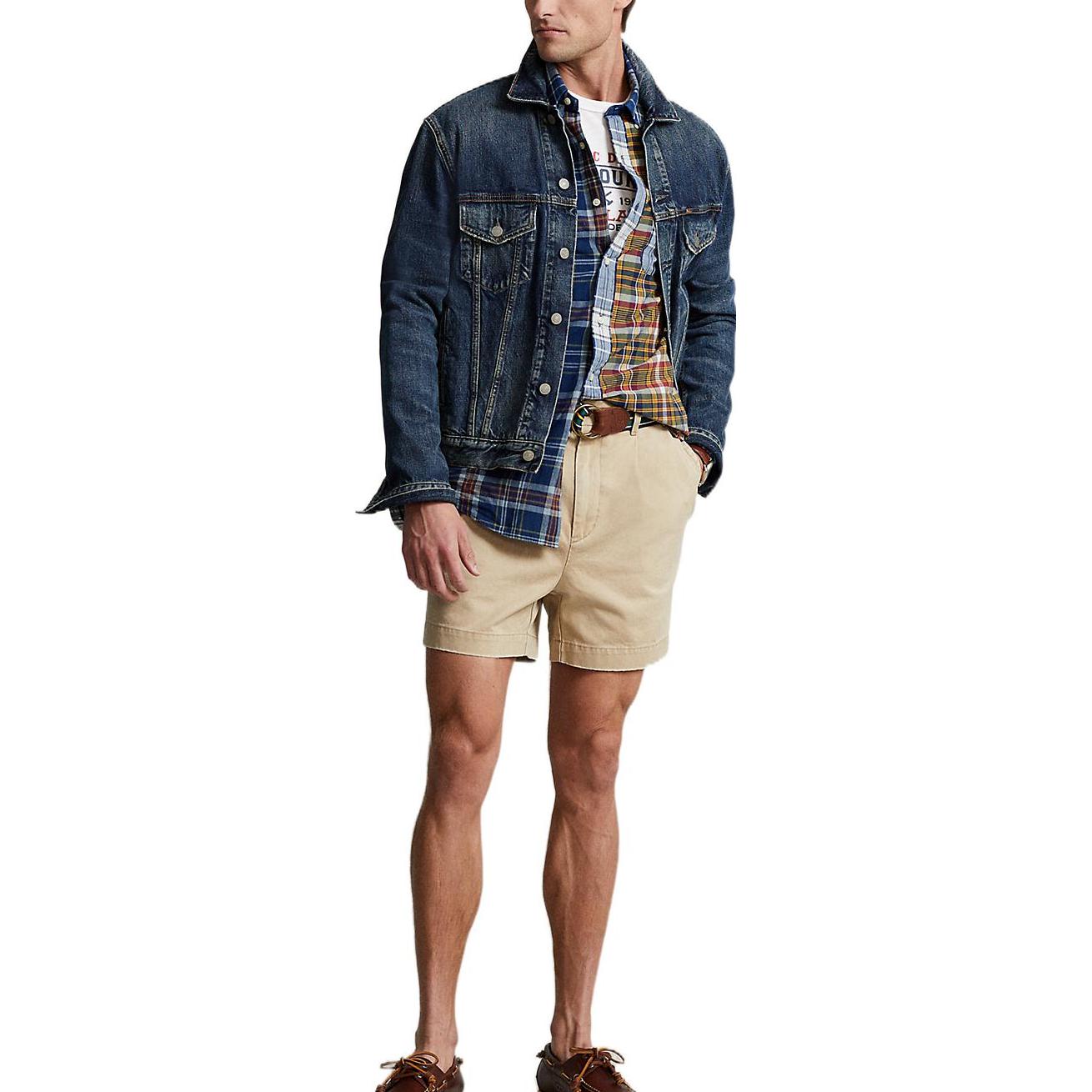 Шорты bermuda mid rise ralph lauren rrl Polo Ralph Lauren, хаки — фото 4