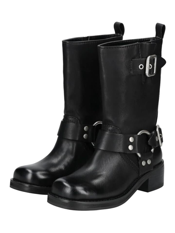 Ботинки женские Steve Madden массивные кожаные, черный — фото 3