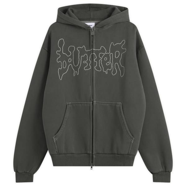 

Толстовка на молнии с пятнами Butter Goods, washed черный