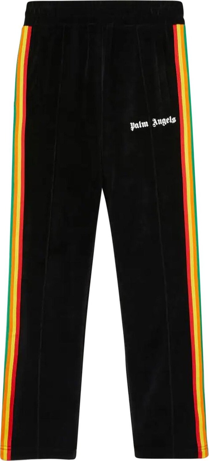 

Брюки Palm Angels Rainbow Chenille Track Pants 'Black/White', черный