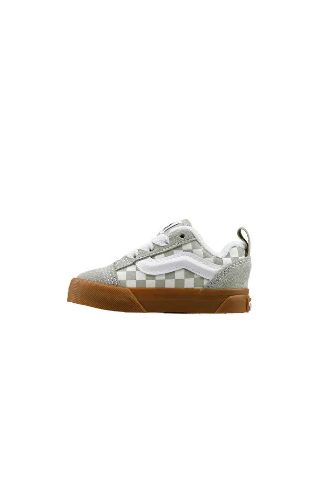 Детские повседневные туфли для девочек на липучке Knu Skool Elastic Lace Vans, Gray-V0cls — фото 2