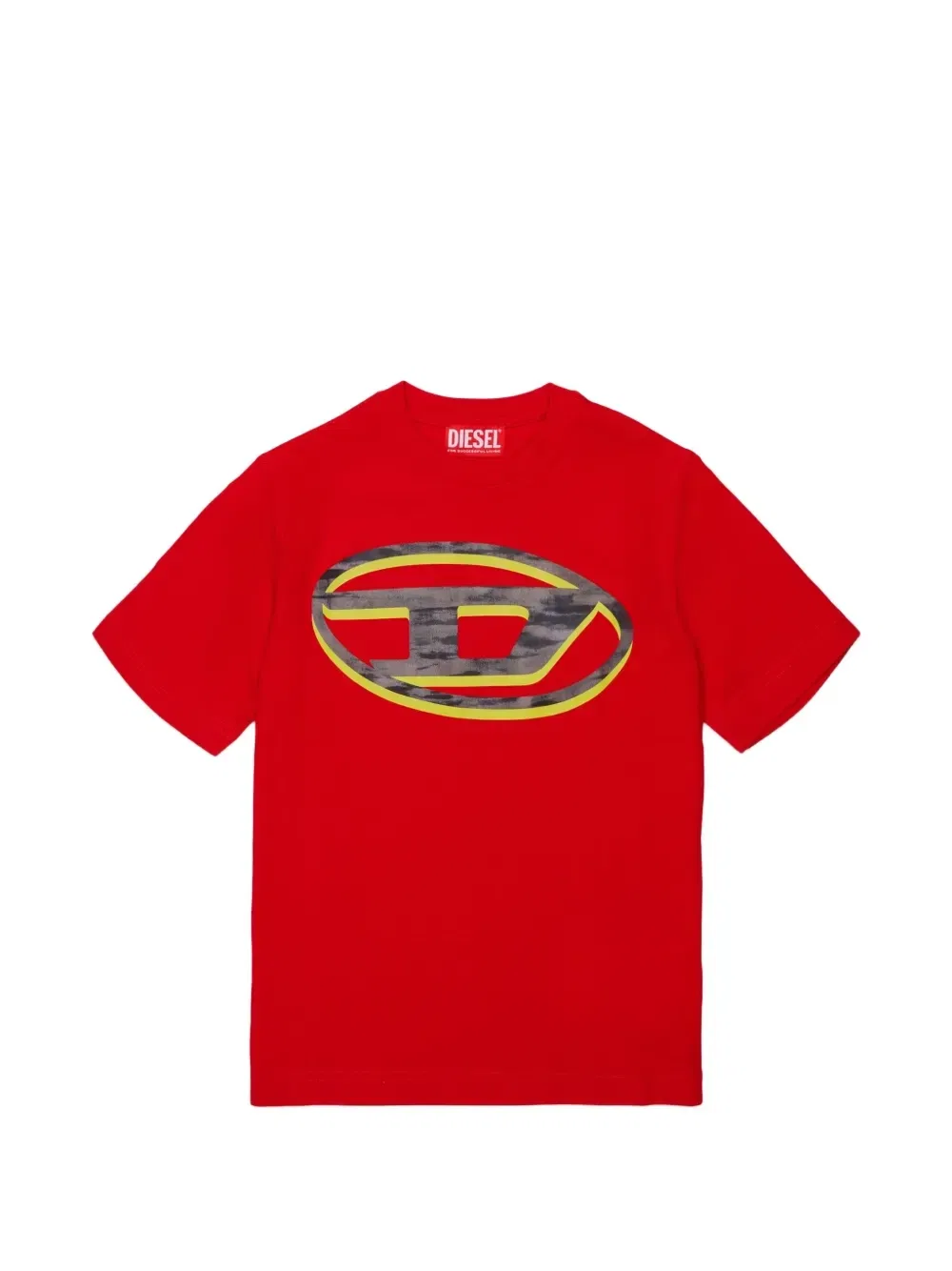 Футболка с логотипом Oval Diesel Kids, красный