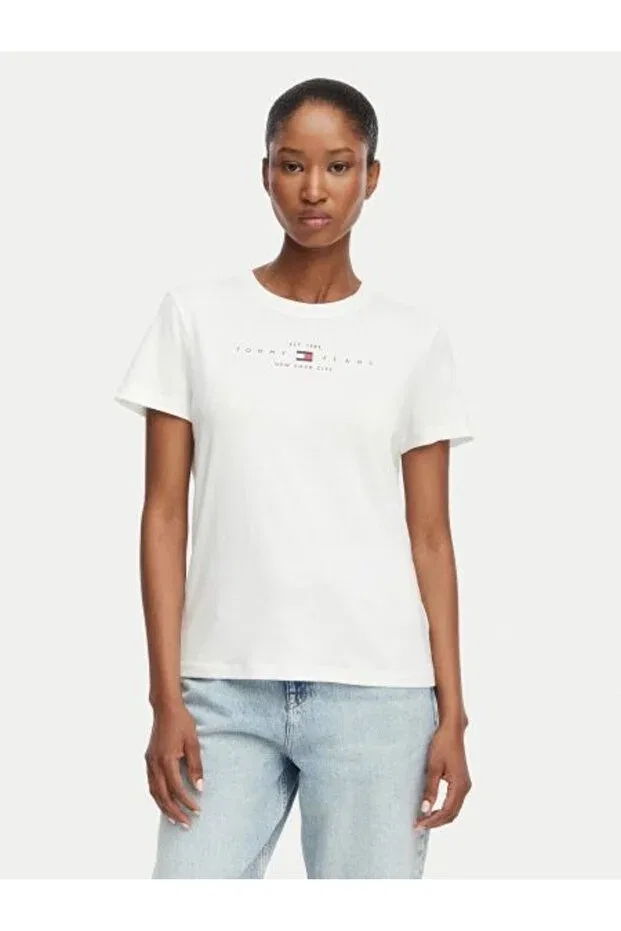 Женская футболка с логотипом Tommy Hilfiger, White