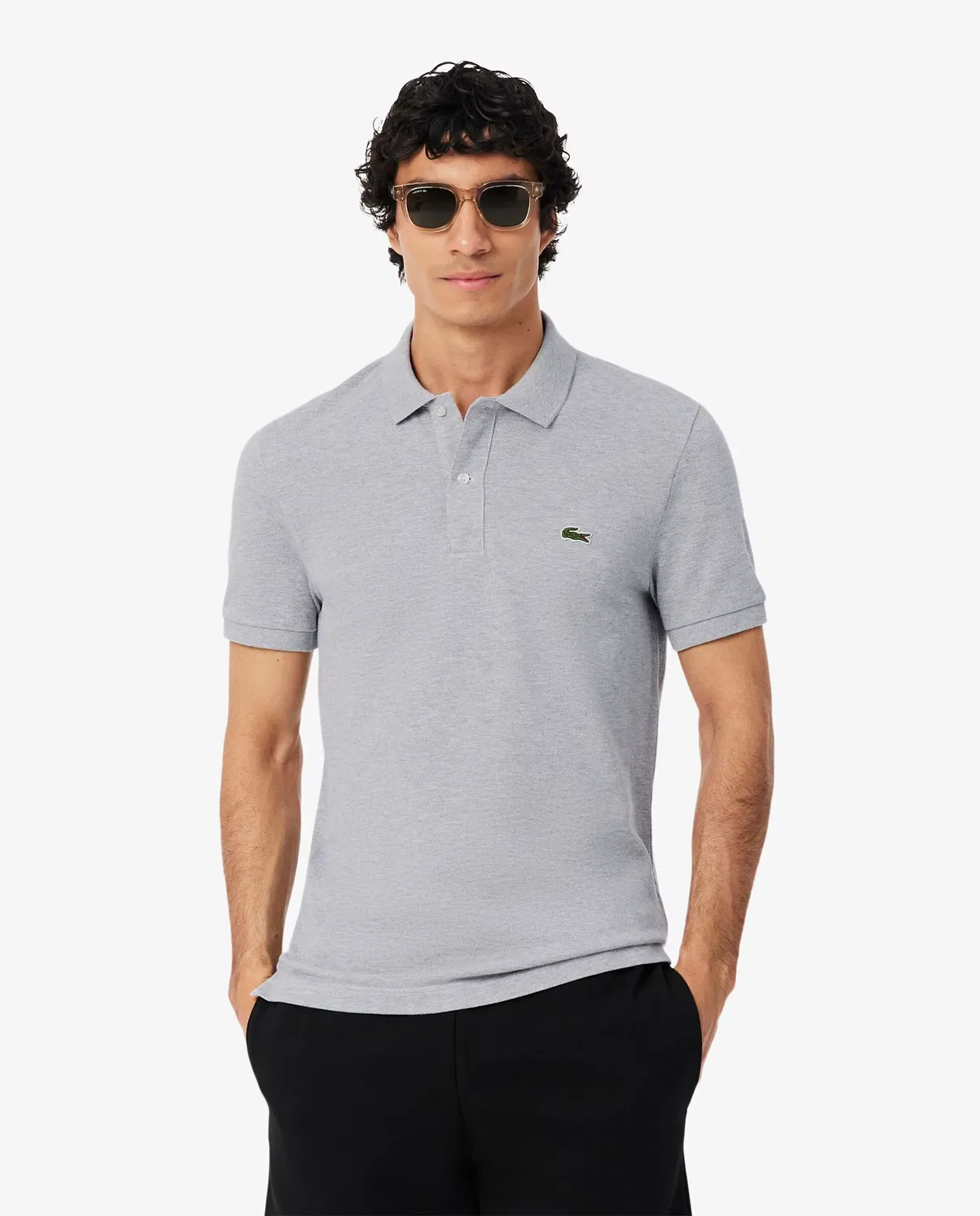 Мужское поло из пике с коротким рукавом Lacoste, Gris Claro