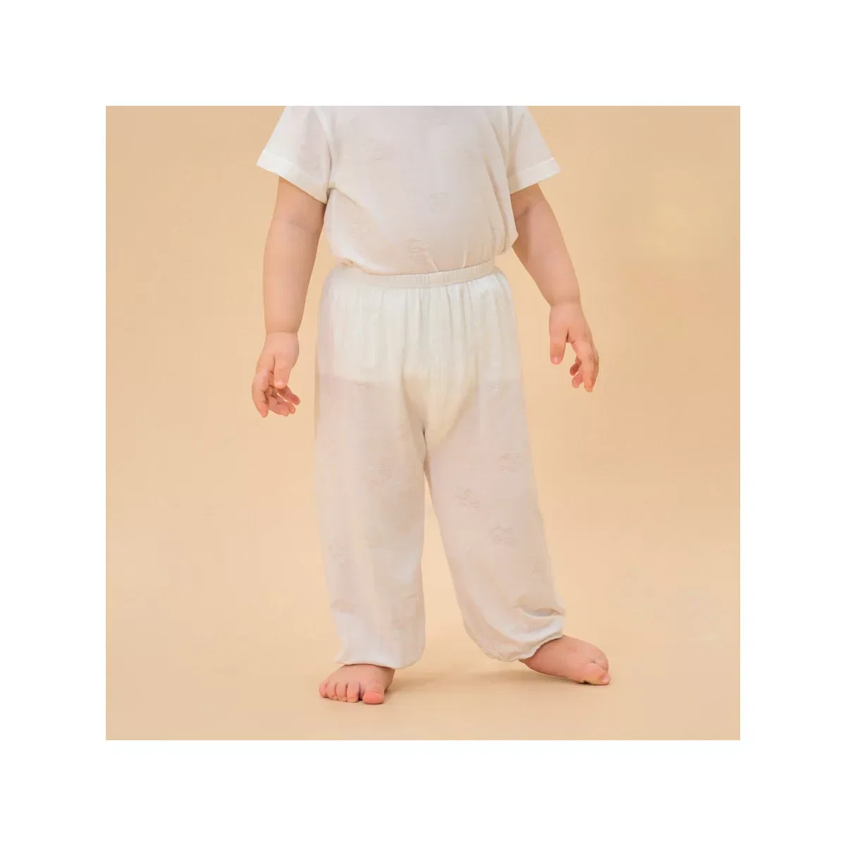 Детские штаны для девочек из модала TENCEL Laimi Bloom, White