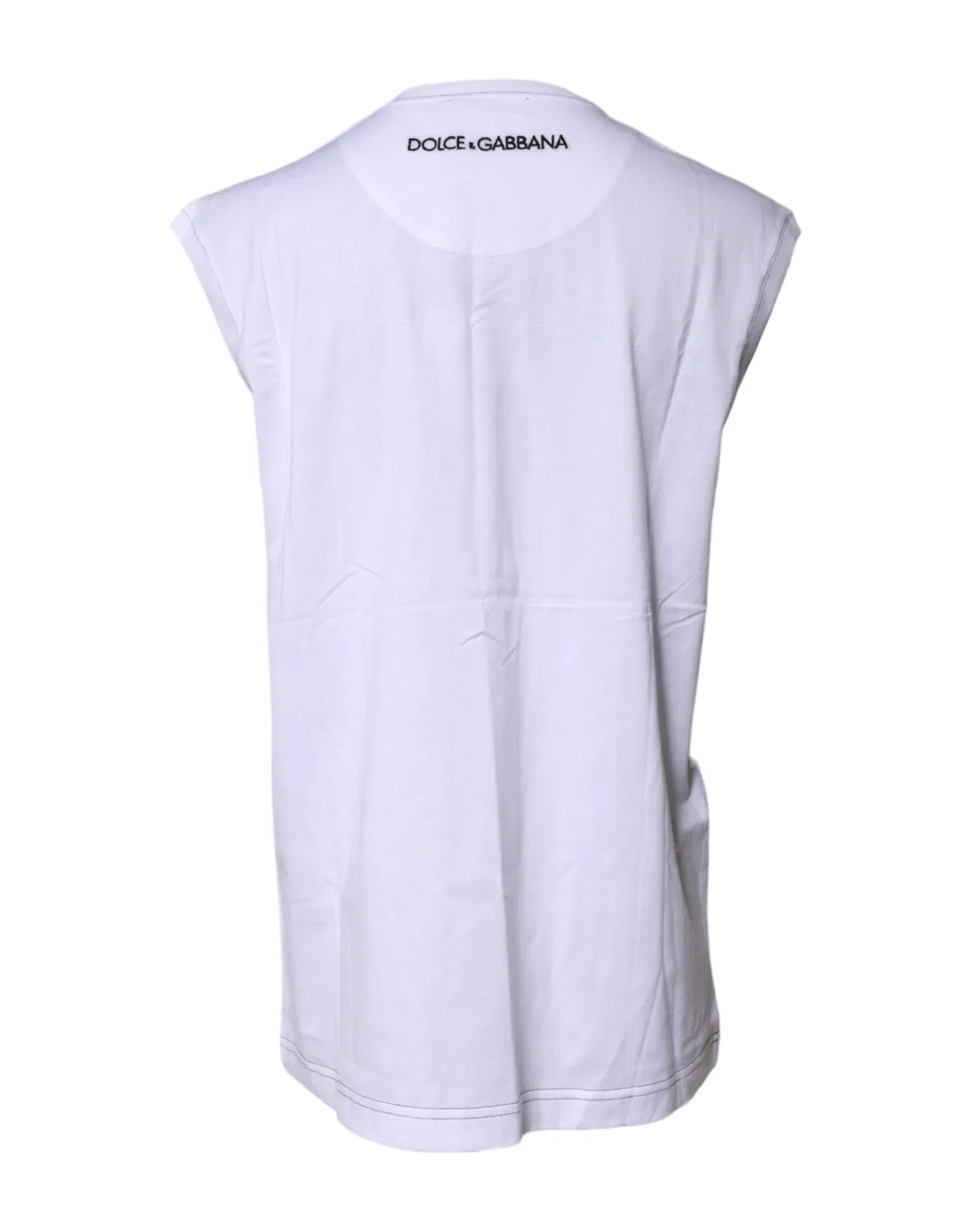 Женская футболка без рукавов с принтом Sleeveless Tank Dolce & Gabbana, White — фото 4