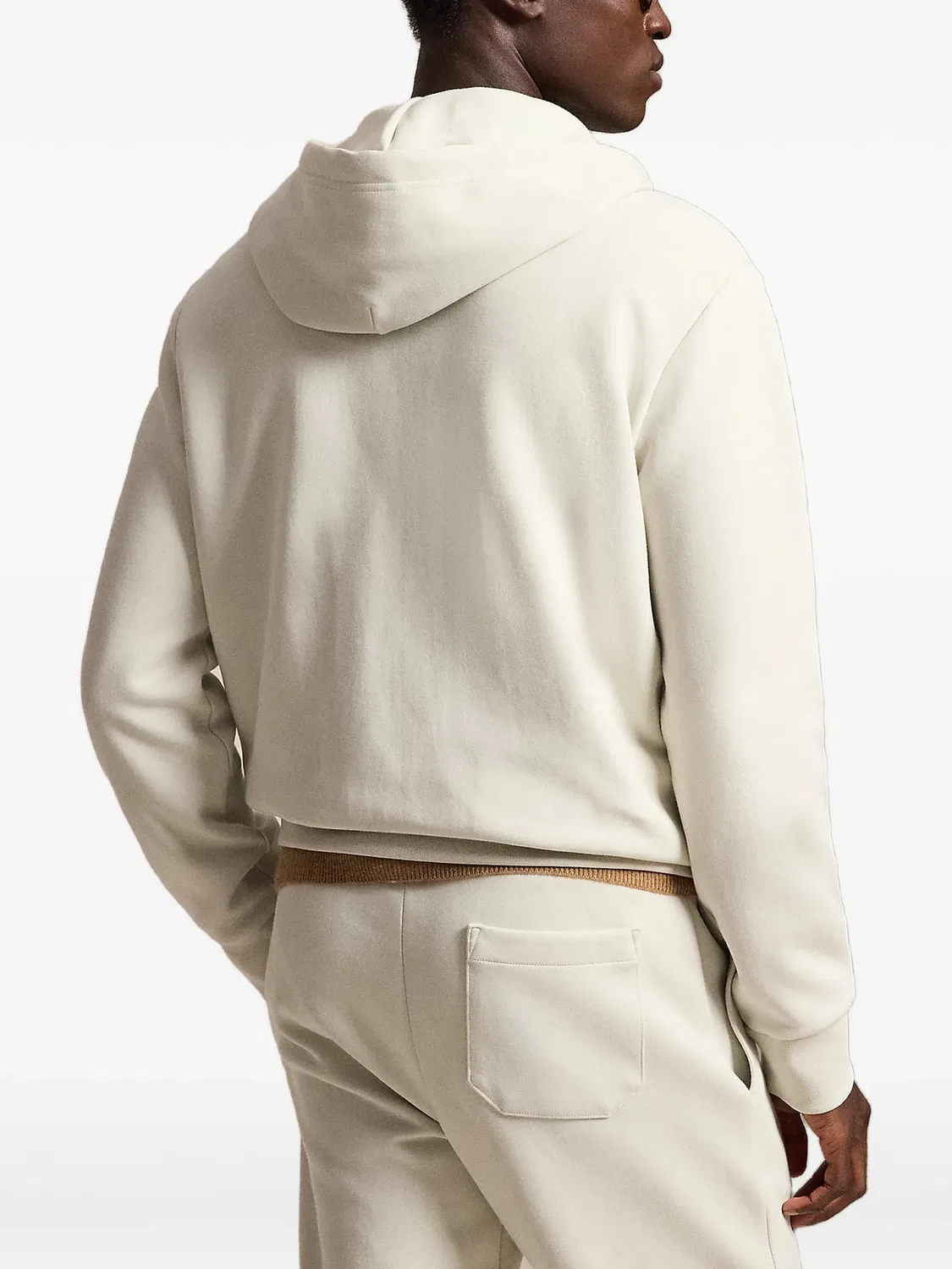 Худи на молнии с кулиской Polo Ralph Lauren, нейтральные цвета — фото 3