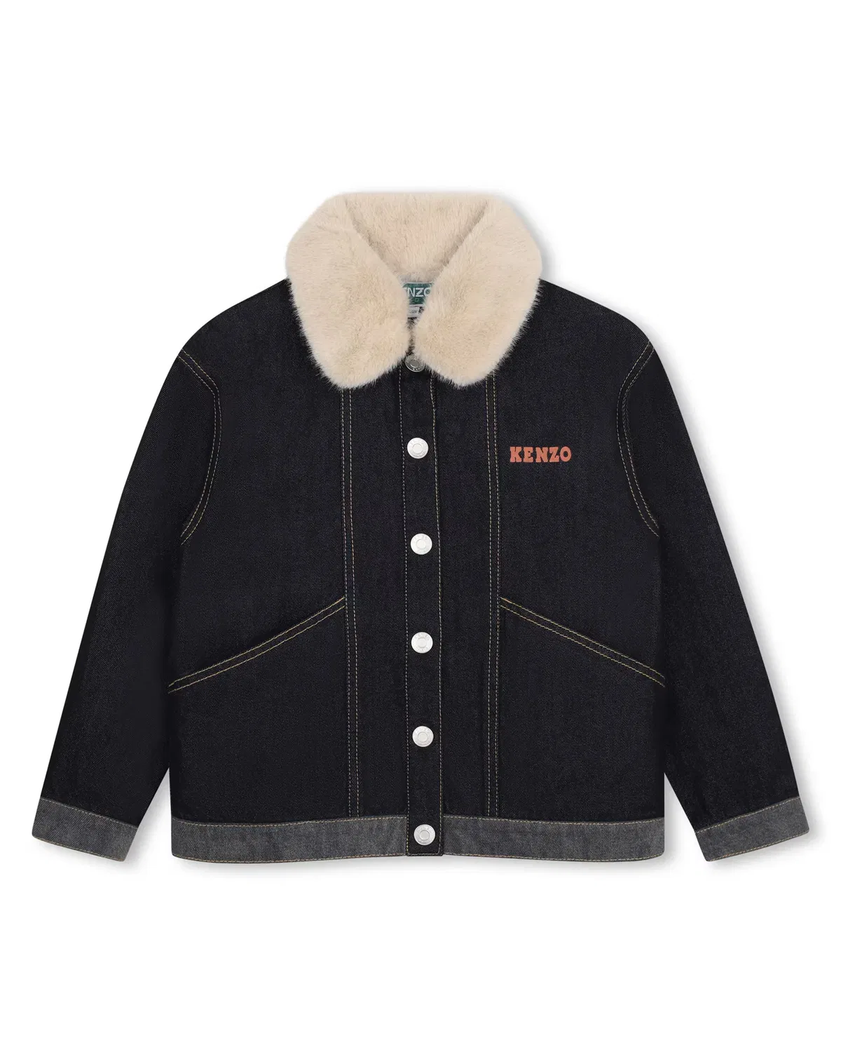 Детская куртка для девочек джинсовая Kenzo Kids, Синяя