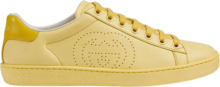 Кроссовки Gucci Wmns Ace Interlocking G - Light Yellow, желтый