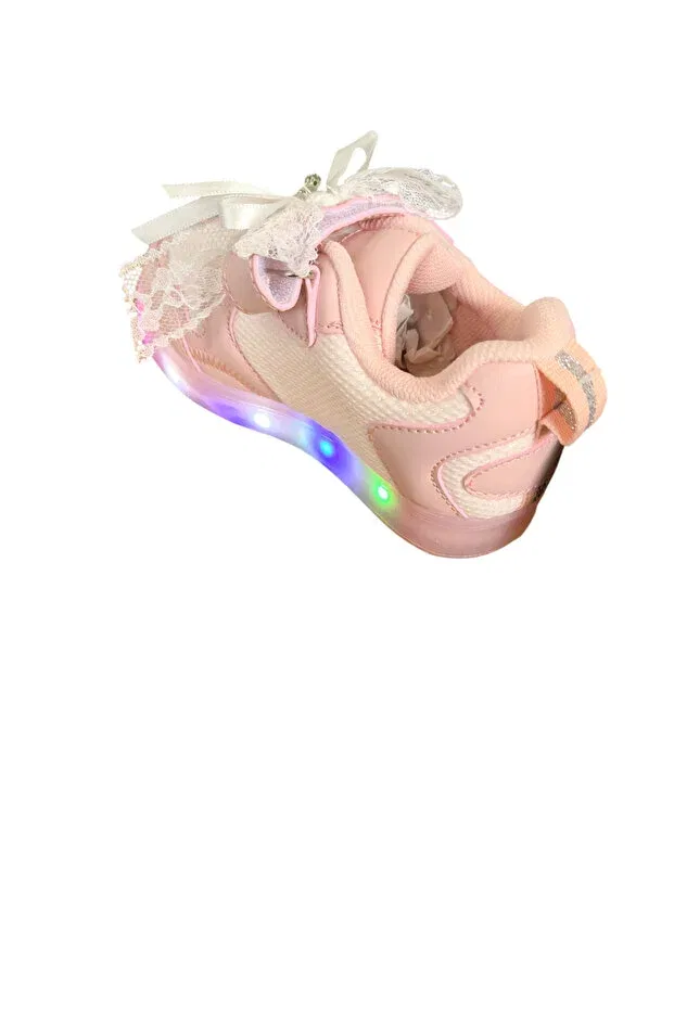 Детские спортивные кроссовки для девочек на шнуровке Konay 300 new season led lighted, Conpax, Pink — фото 3