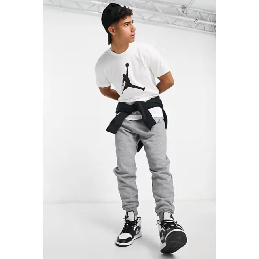 Футболка с коротким рукавом из хлопка Jordan Jumpman Nike, Белый — фото 4