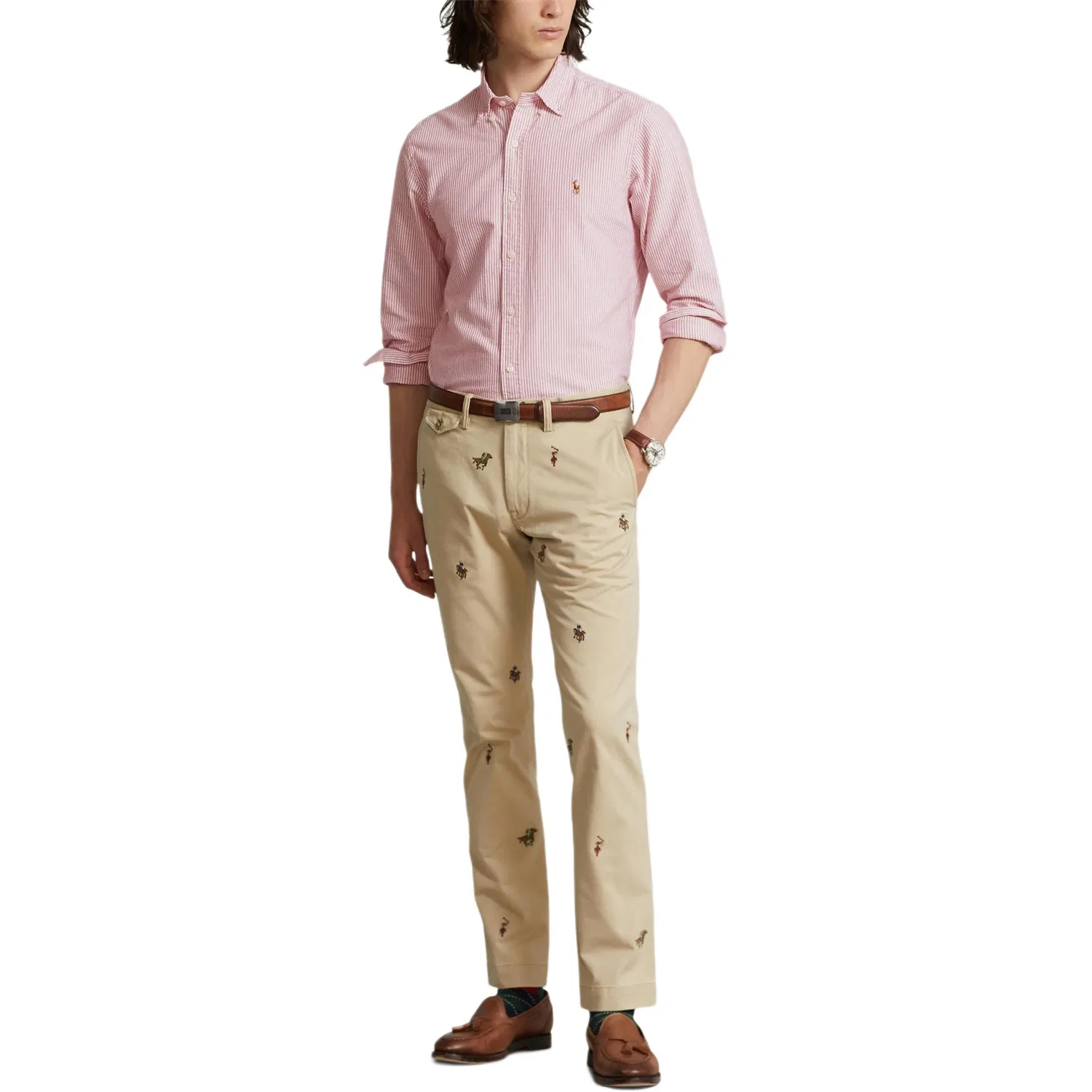 Рубашка хлопковая Polo Ralph Lauren, Red — фото 3