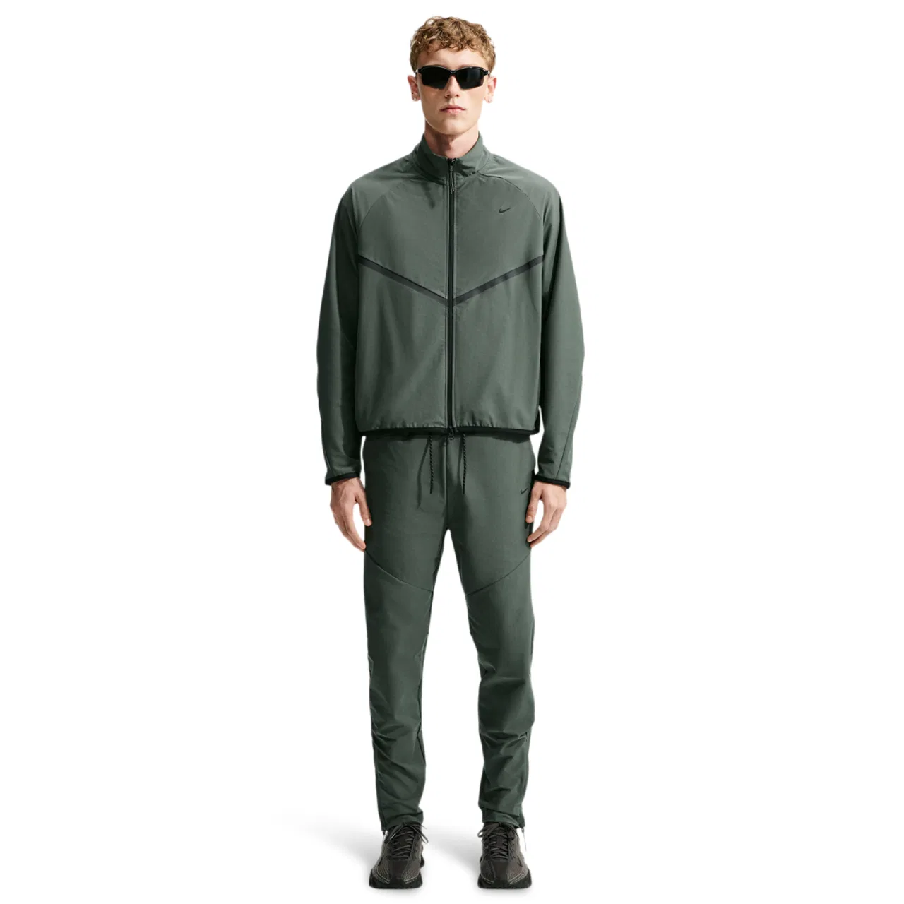 Мужская куртка-бомбер Nike Tech Shori Knit Track, Camo Green/Black — фото 4