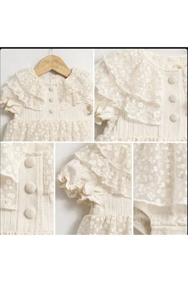 Детское платье для девочек с цветочным принтом No Brand, Nude Color — фото 2