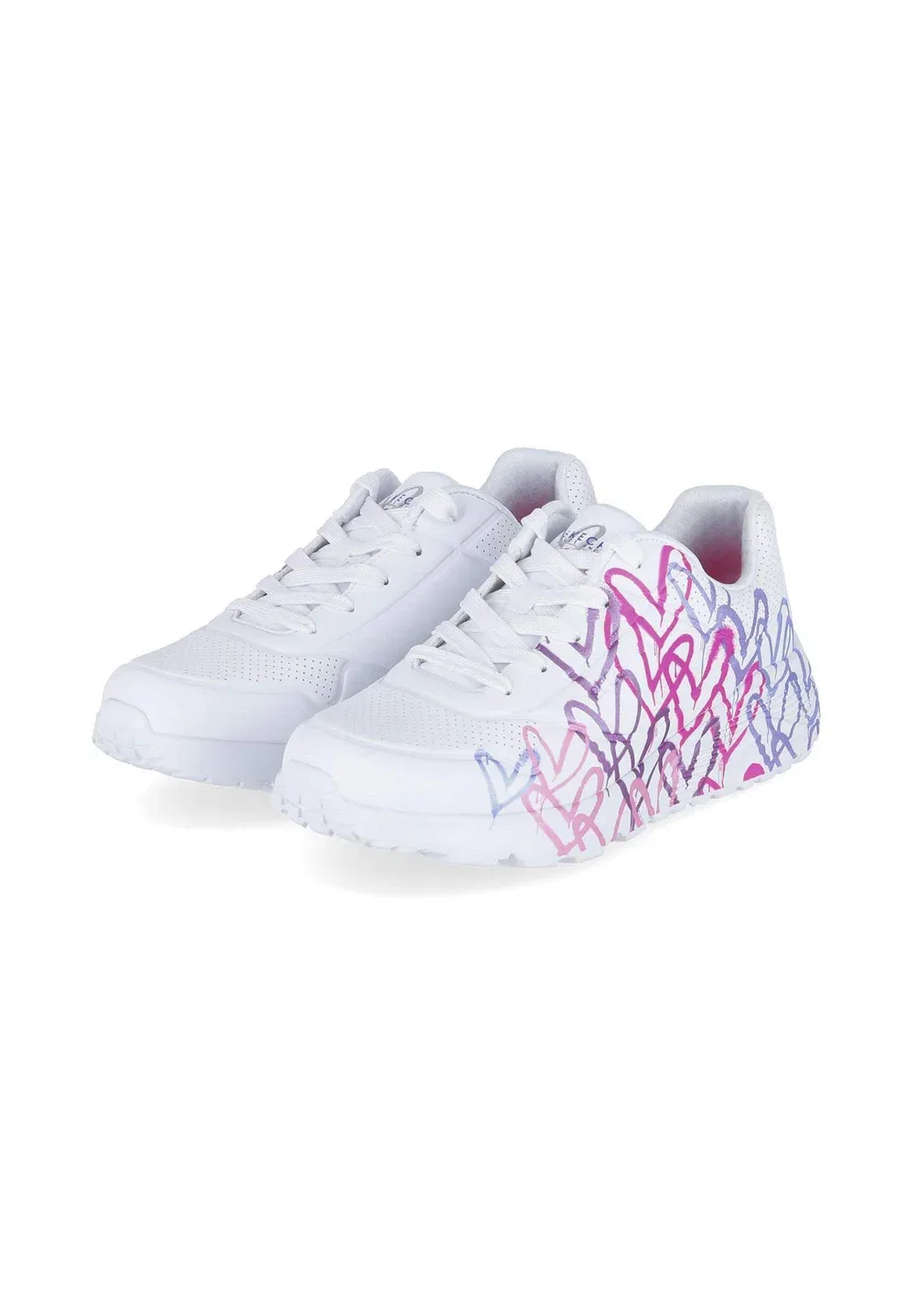 Унисекс - кроссовки Skechers, White Purple Pink — фото 2