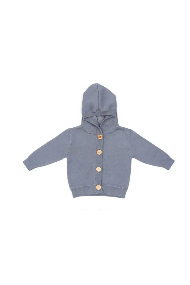 Детский кардиган с капюшоном Baboo, Blue