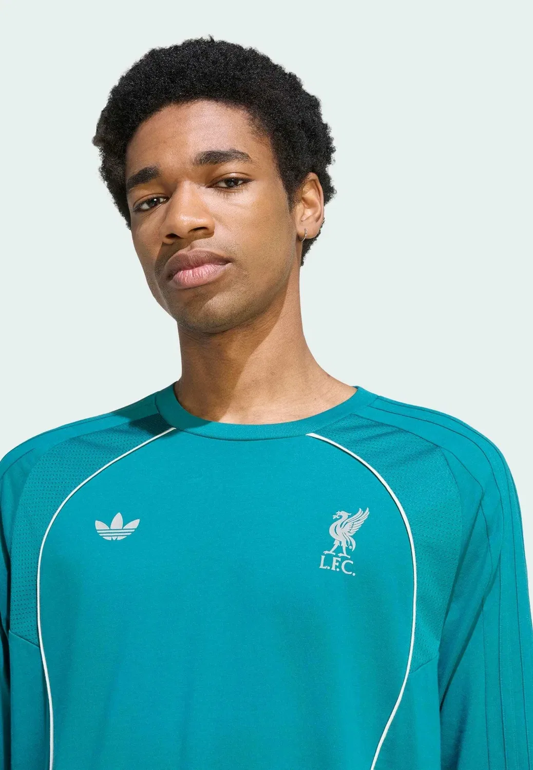 Футболка с длинным рукавом LFC Adidas Originals, Real Teal — фото 3