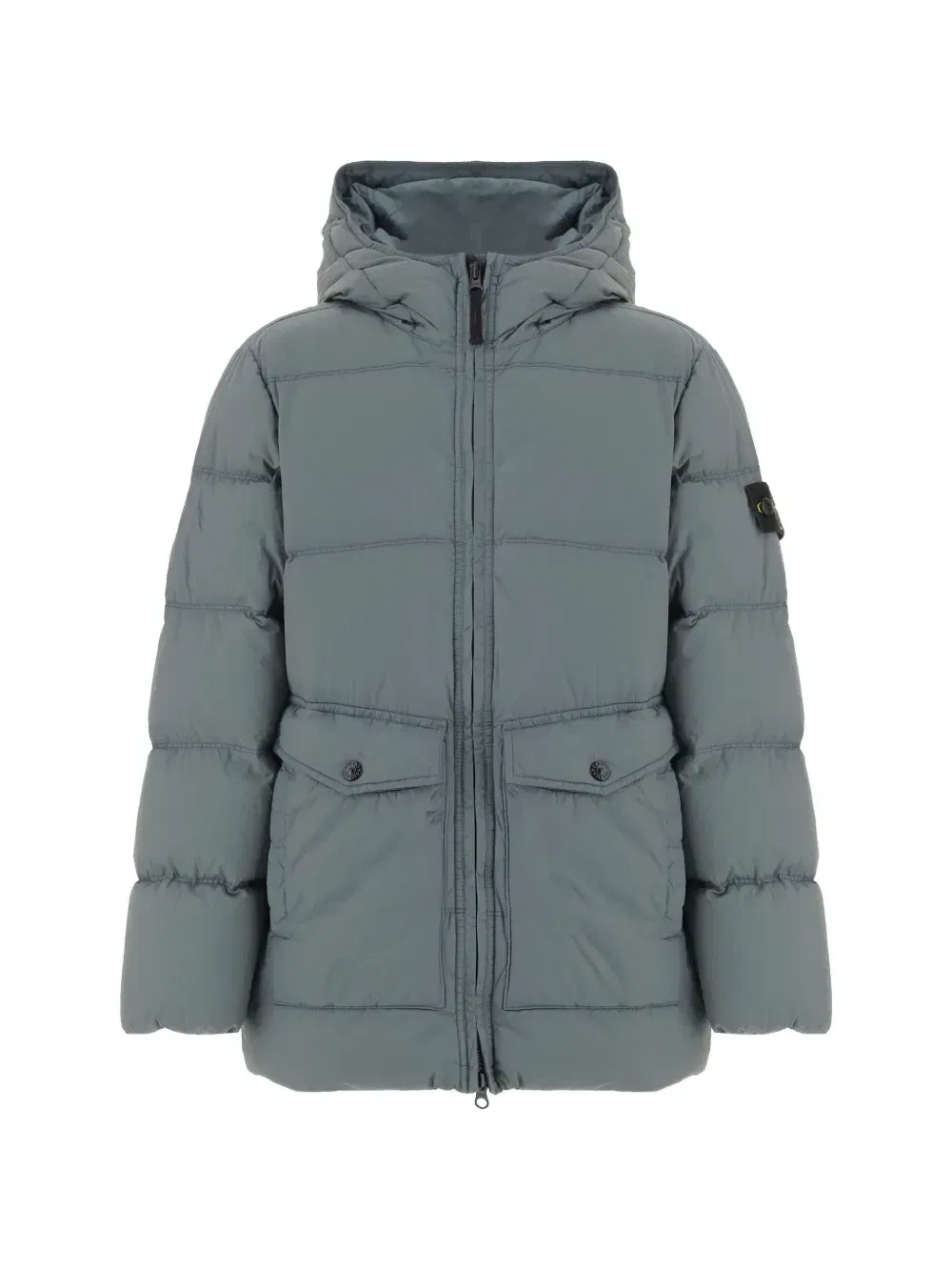 Стеганая куртка с логотипом-патчем Compass Stone Island Junior, синий