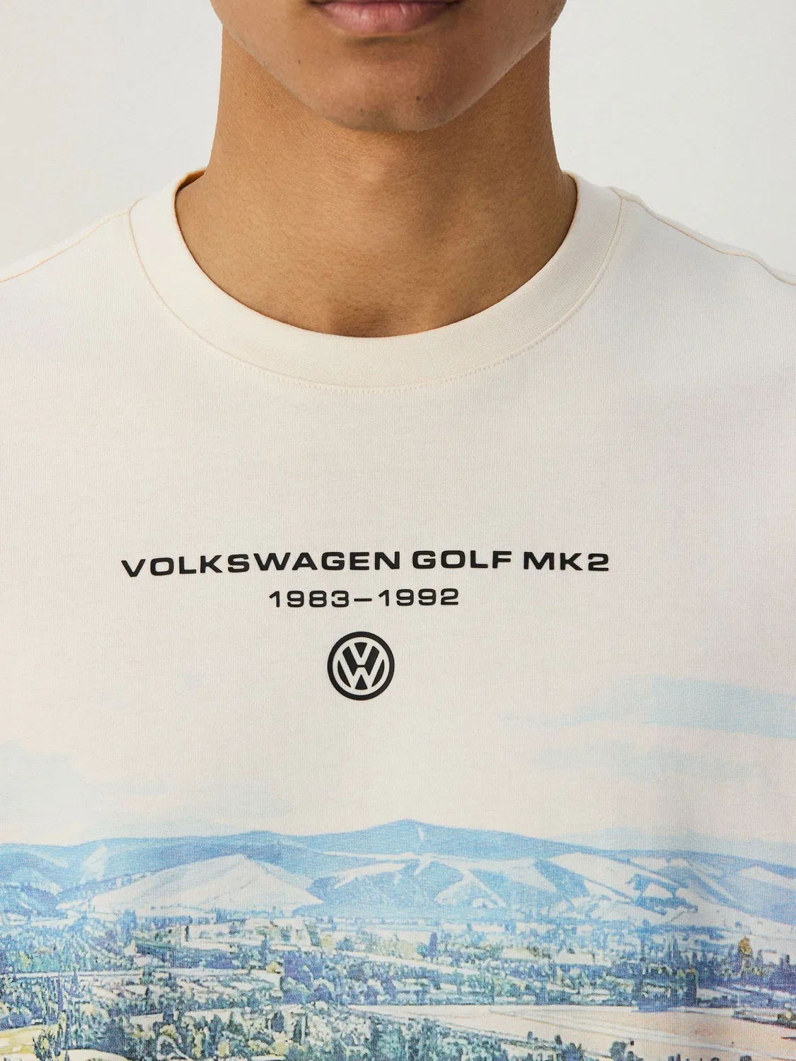 Футболка с принтом Golf MK2, Volkswagen Next, белая — фото 4