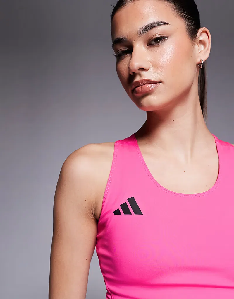 Укороченный топ Adidas Running Adizero Essentials, розовый — фото 4