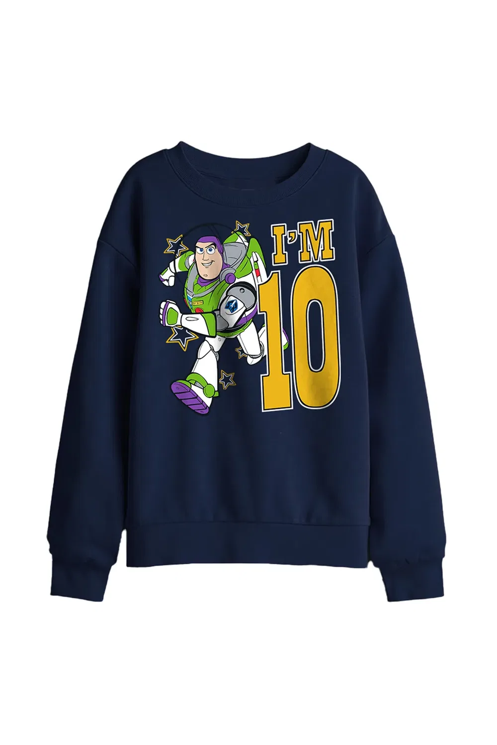 Детский свитшот с принтом Toy Story Birthday Buzz I'm 10 Disney, Navy